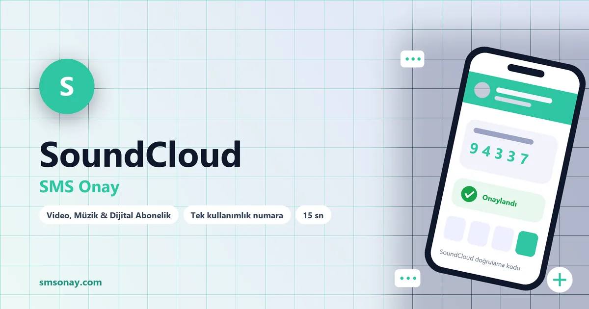 SoundCloud Ücretsiz SMS Onay görseli