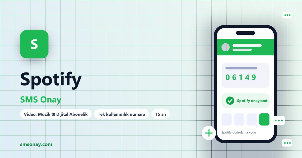 Spotify Ücretsiz SMS Onay görseli