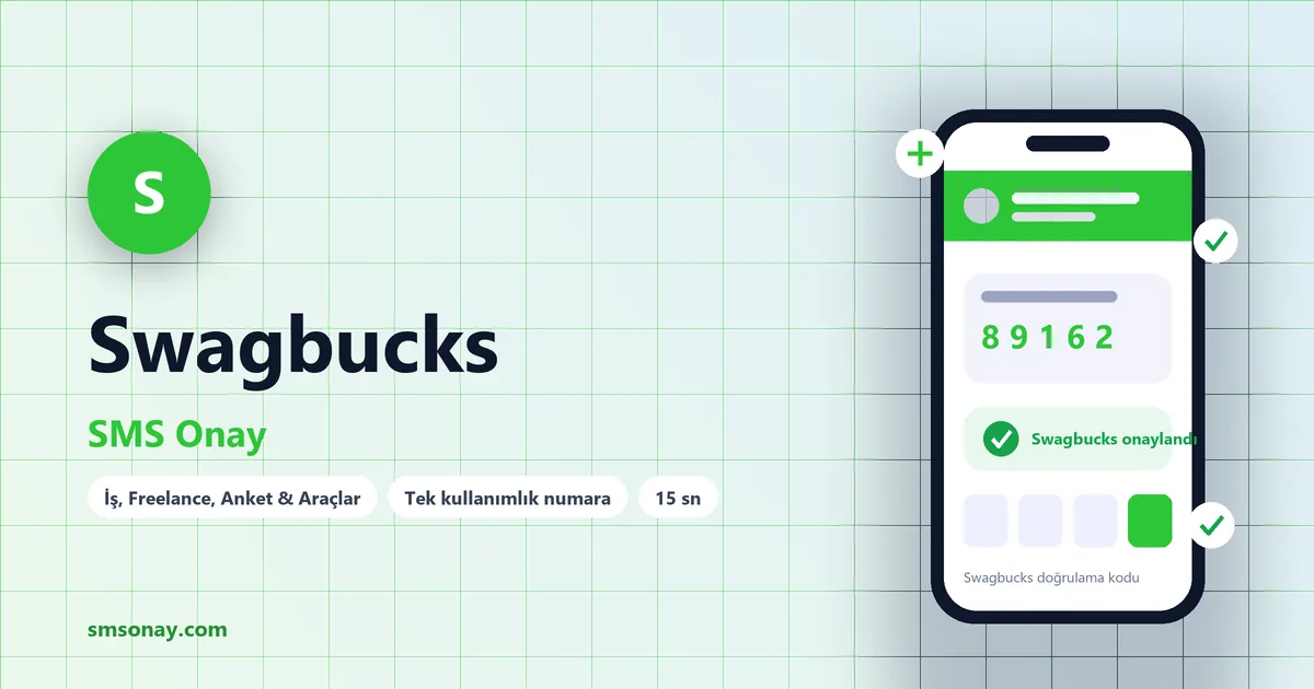 Swagbucks Ücretsiz SMS Onay görseli