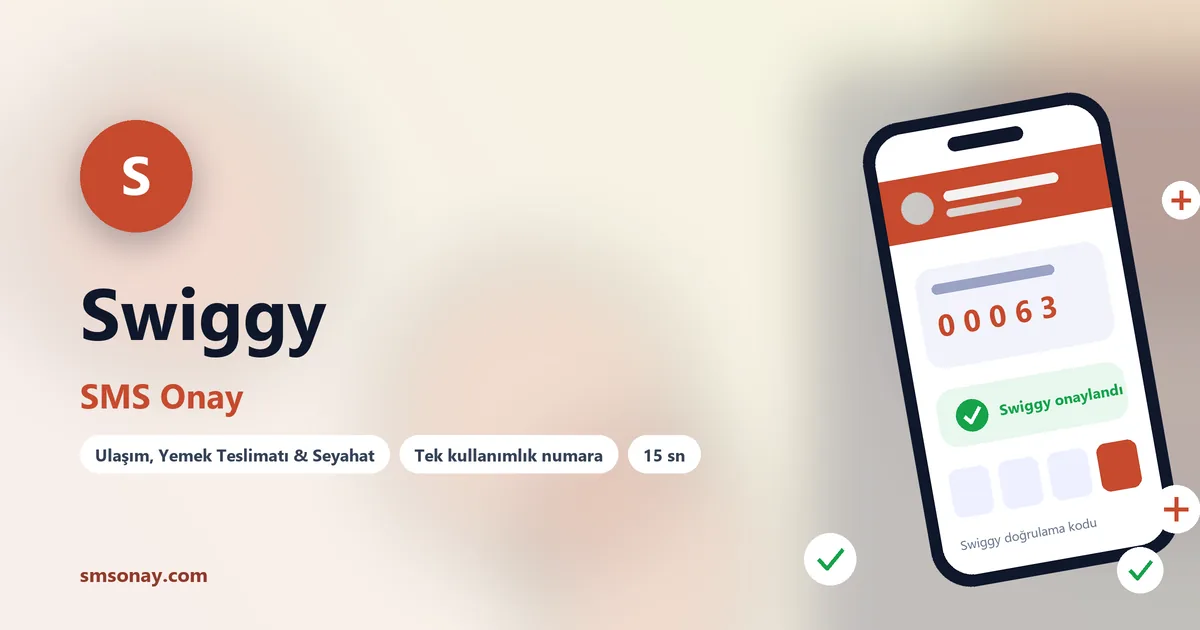Swiggy Ücretsiz SMS Onay görseli