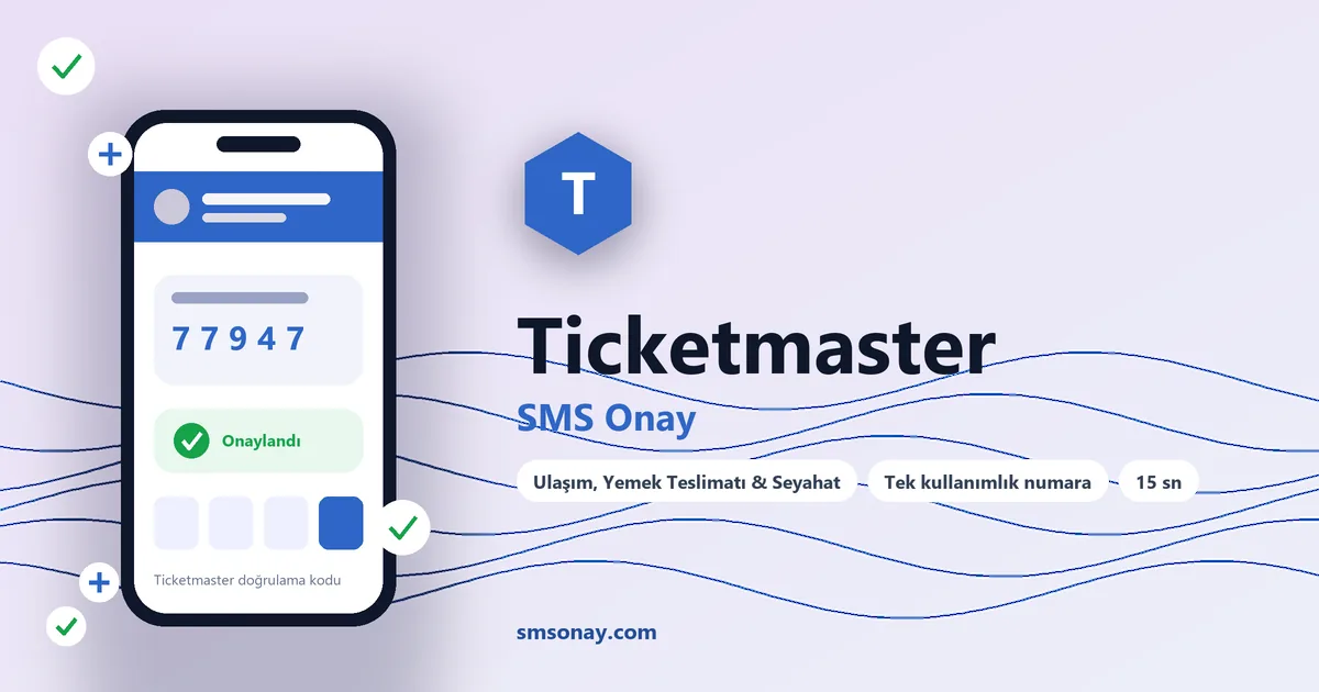 Ticketmaster Ücretsiz SMS Onay görseli