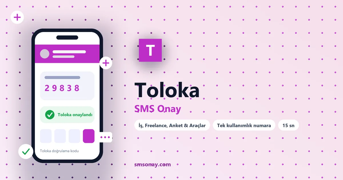 Toloka Ücretsiz SMS Onay görseli