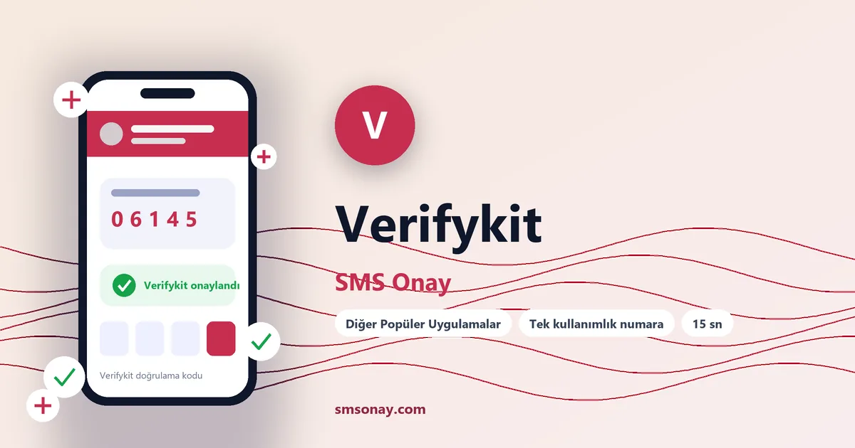Verifykit SMS onay: sanal numaraya gelen doğrulama kodu ekranı