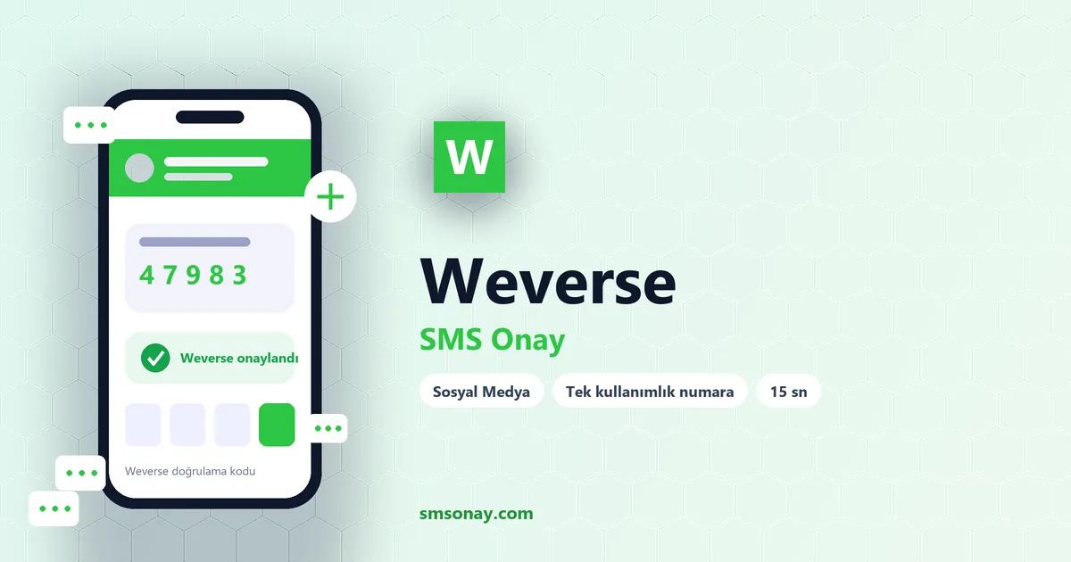 Weverse Ücretsiz SMS Onay görseli