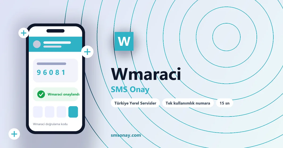 Wmaraci SMS onay: sanal numaraya gelen doğrulama kodu ekranı
