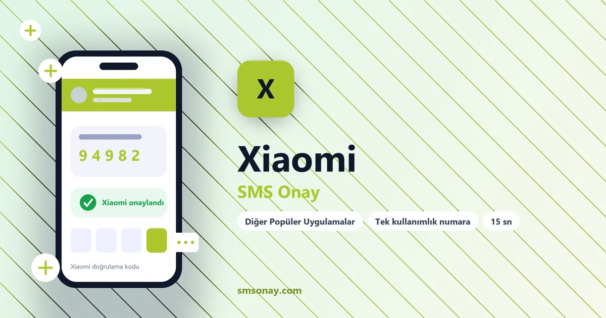 Xiaomi SMS onay: sanal numaraya gelen doğrulama kodu ekranı