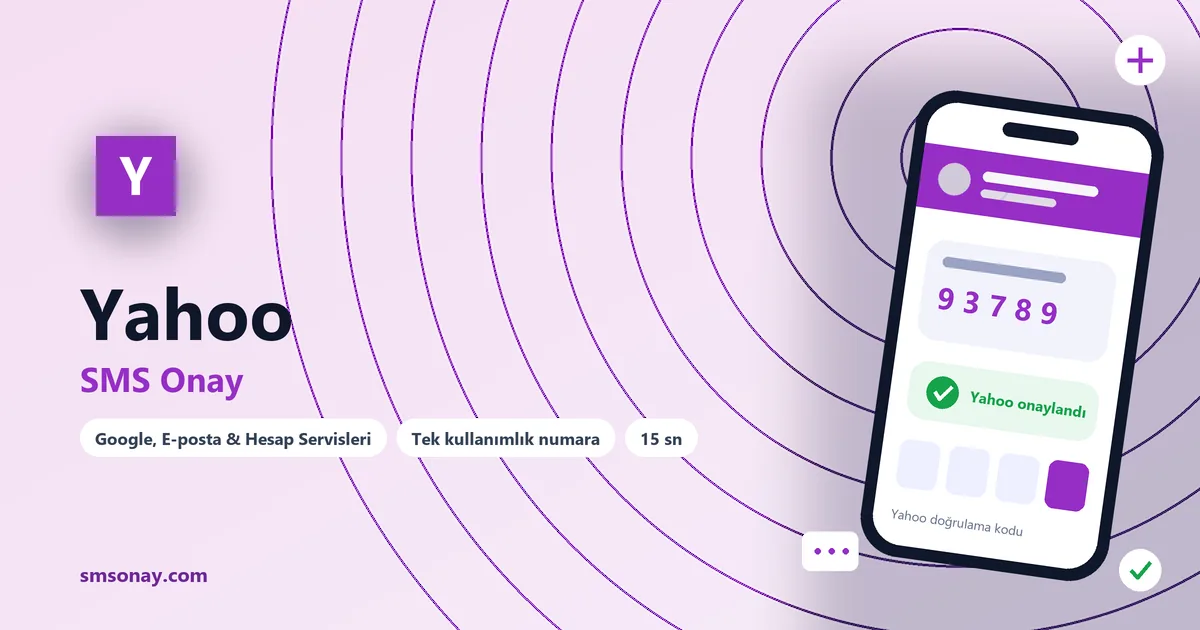 Yahoo Ücretsiz SMS Onay görseli