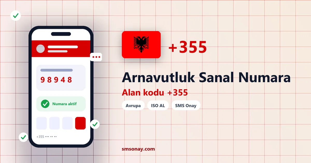 Arnavutluk Ücretsiz Sanal Numara görseli