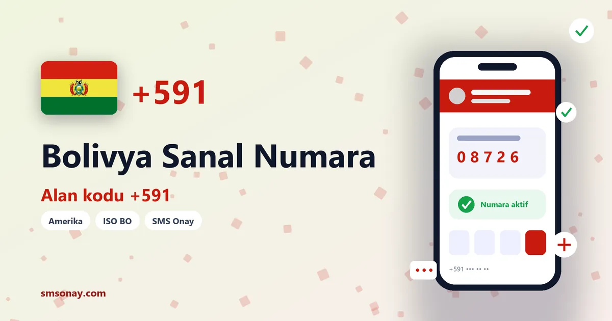 Bolivya Ücretsiz Sanal Numara görseli