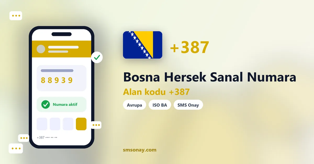 Bosna Hersek Ücretsiz Sanal Numara görseli