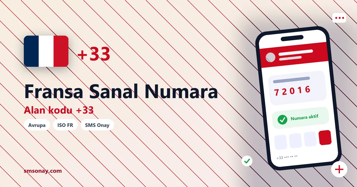 Fransa Ücretsiz Sanal Numara görseli