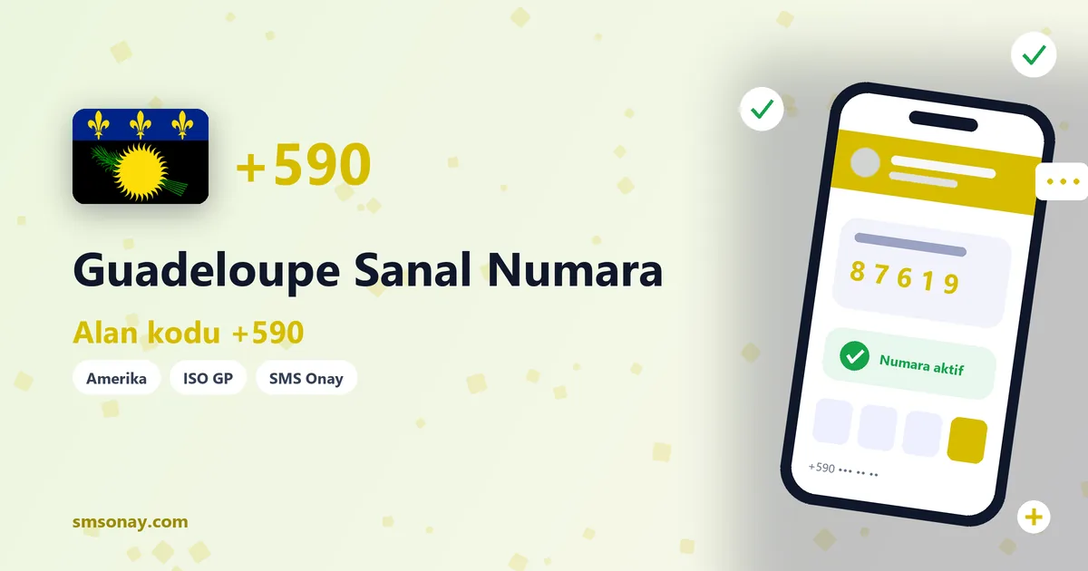 Guadeloupe Ücretsiz Sanal Numara görseli