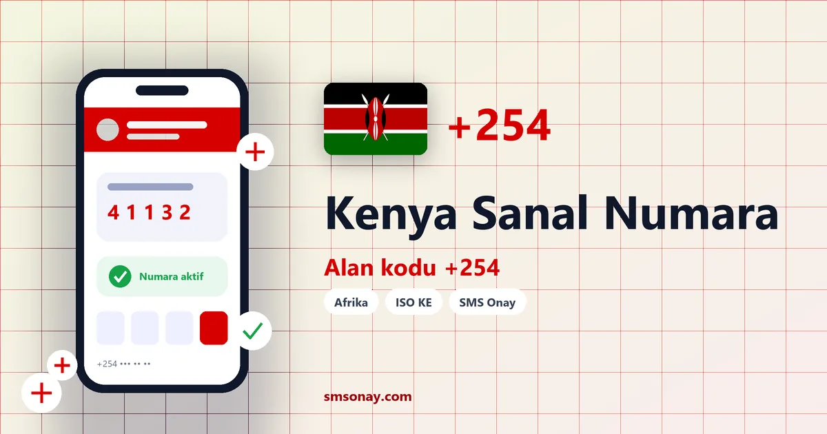 Kenya sanal numara (+254) ile SMS onay görseli