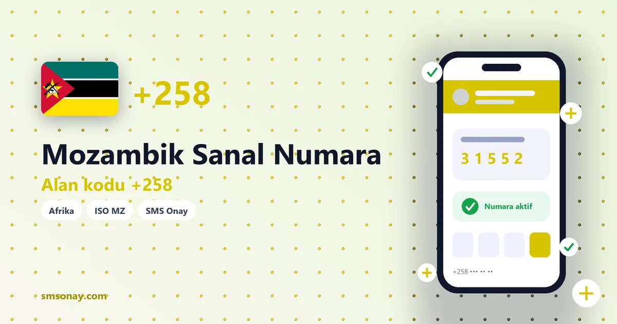 Mozambik Ücretsiz Sanal Numara görseli