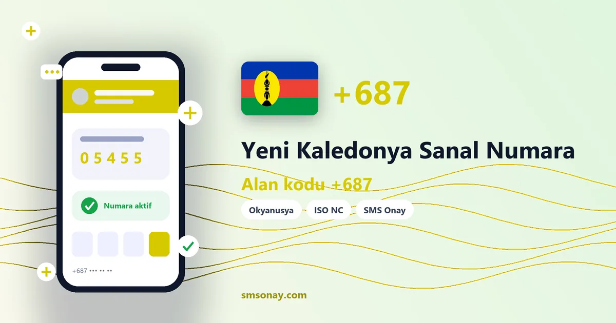 Yeni Kaledonya Ücretsiz Sanal Numara görseli
