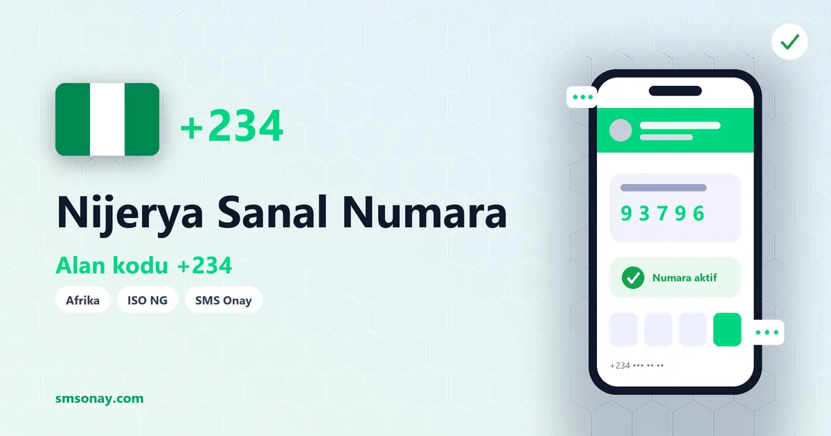 Nijerya Ücretsiz Sanal Numara görseli