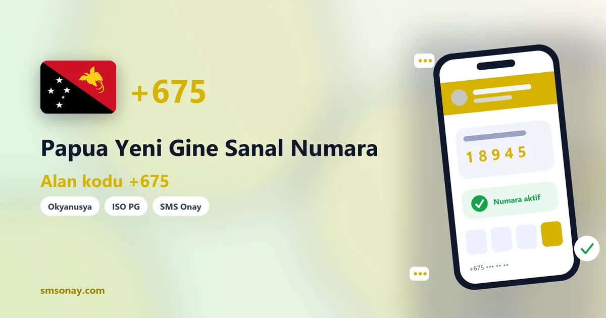 Papua Yeni Gine Ücretsiz Sanal Numara görseli