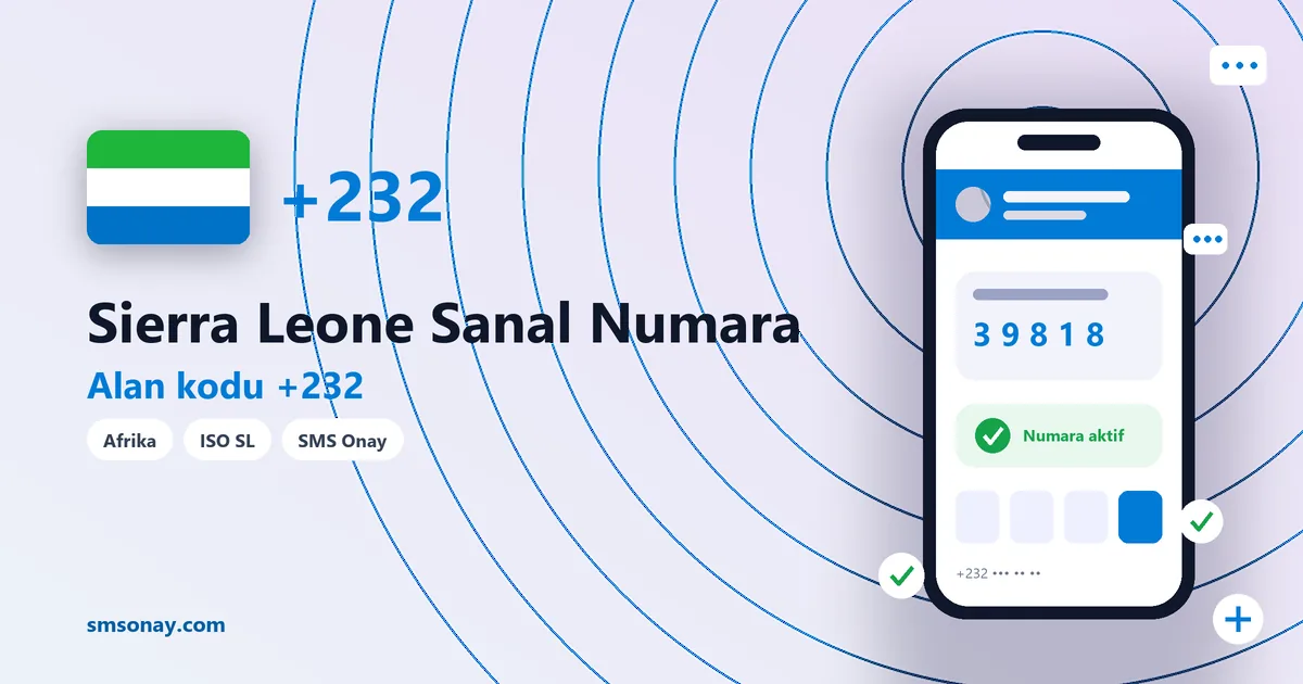 Sierra Leone Ücretsiz Sanal Numara görseli