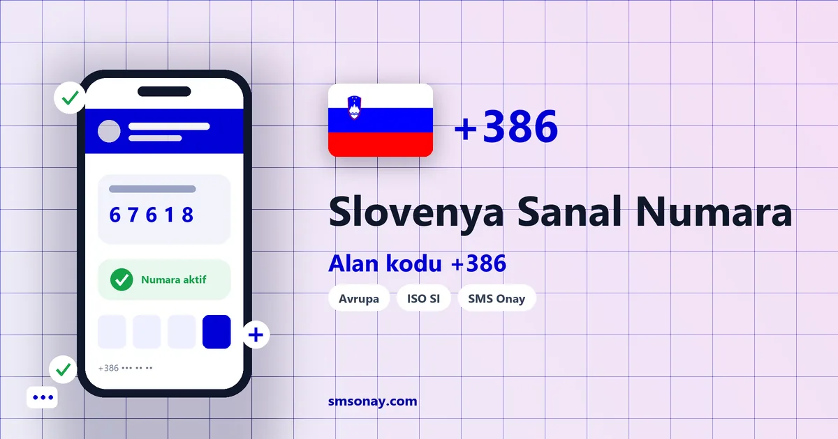 Slovenya Ücretsiz Sanal Numara görseli