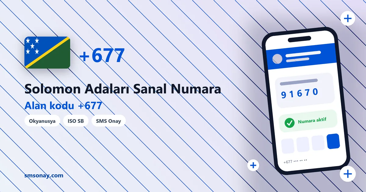 Solomon Adaları Ücretsiz Sanal Numara görseli