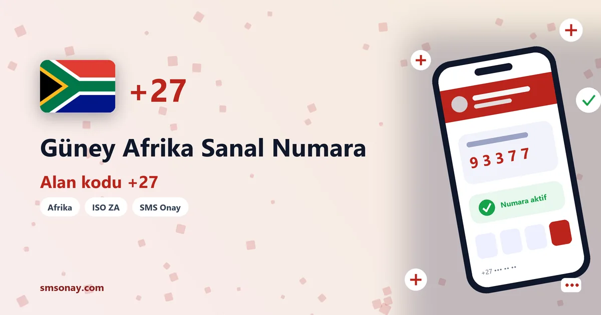 Güney Afrika Ücretsiz Sanal Numara görseli