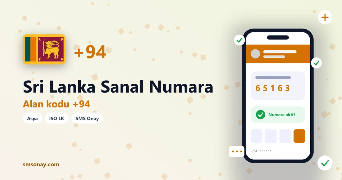 Sri Lanka Ücretsiz Sanal Numara görseli