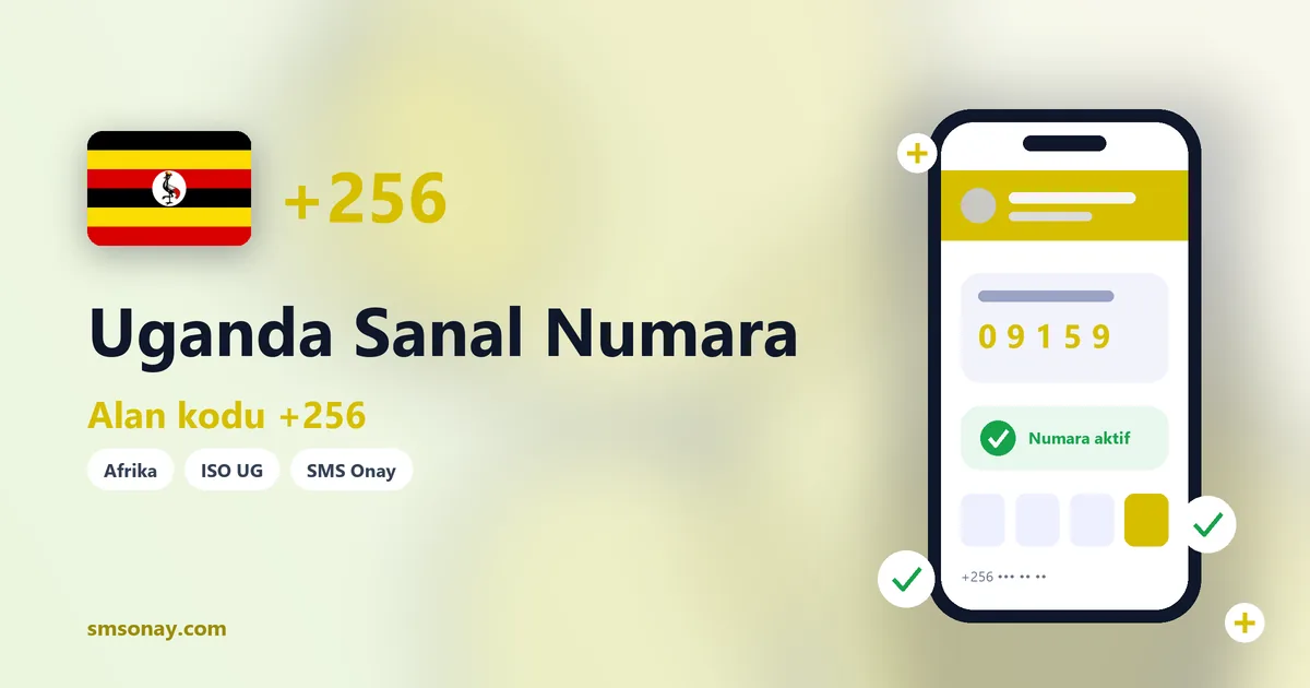 Uganda Ücretsiz Sanal Numara görseli
