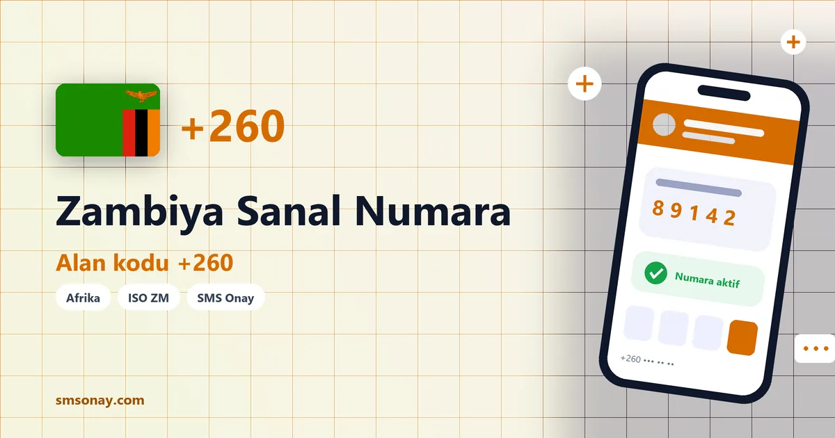 Zambiya Ücretsiz Sanal Numara görseli